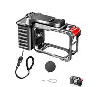 Xplorer Poignée latérale pour caméra DJI Action 5 Pro/4/3, cage d'appareil photo avec interface griffe et obturateur, poignée latérale de caméra avec interface à vis 1/4 (métal)