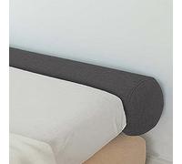 Xpnit Coussin long de lit, traversin rond doux en rouleau - Support d'accoudoir de canapé pour dormir, enceinte - Protection de chevet (10 x 100 cm, gris foncé)