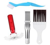 XPOOP 4 Pièces Peignes à Ailettes de Climatisation, Brosse de Nettoyage de Climatiseur, Peigne Climatiseur Nettoyant Climatisation Maison, pour AC, Réfrigérateur, Fenêtre