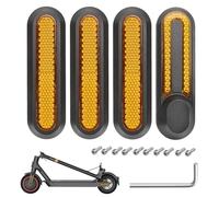 XPOOP 4PCS Couverture de Roue de Scooter, Trottinette Roue Couverture Réflecteur Bande, Caches Réfléchissant de Roue Arrière Trottinette Xiaomi pour Xiaomi M365, Pro, 1S, Essential, Pro2, Mi3 (Jaune)