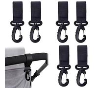 XPOOP 6 Pièces Crochet Poussette Accroche Poussette Clip Poussett Crochet Mousqueton Poussette Crochet Attache Poussette Crochet Poussette Universel pour Accrocher les Sacs à Provisions Sac a Langer