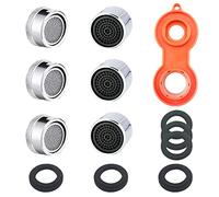 XPOOP 6 Pièces Filtres pour Robinets, Aérateurs, Buses de Mélange avec Filtres, 3 Filtres en Cuivre M24 avec Filetage Extérieur, 3 Filtres en Cuivre M22 avec Filetage Intérieur