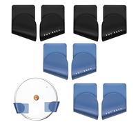 XPOOP 8 Pièces Porte Casseroles Mural Support de Couvercle de Casserole Support Mural de Couvercle Pot Organisateur Ouvercles de Casseroles Multifonctions