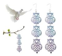 XPOOP Lot de 2 Répulsif Oiseaux, Répulsif Pigeons, Bande Répulsive Anti Oiseaux, Barre Effaroucheur Oiseaux, Clochette Anti Oiseau, Répulsif Oiseaux Réfléchissant pour Eloigner Pigeon Moineau Corbeaux