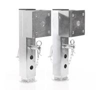 XPOtool 2x Béquilles de support pivotantes extractibles 350mm Acier Remorques