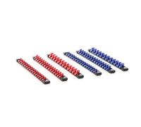 XPOtool 6x Rangement porte douille pour 86 pièces - 350 x 28 x 24 mm - Rack support organisateur de douilles en ABS - Organsieur pour 1/2", 1/4" et 3/8" - Atelier, bricolage