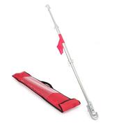 XPOtool Barre de remorquage 3 pièces - 1,8 m/épaisseur 2,5 mm/capacité Max. 2000 kg - avec Fanion d’Avertissement - pour Traction Tractage Dépannage