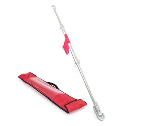 XPOtool Barre de remorquage 3 pièces - 1,8 m/épaisseur 2,5 mm/capacité Max. 2000 kg - avec Fanion d’Avertissement - pour Traction Tractage Dépannage