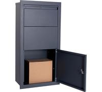 XPOtool Boîte à colis verrouillable gris anthracite 470 x 220 x 870 mm, Boîte aux lettres murale, pour colis max. 350 x 300 x 110 mm, Usage domestique courrier