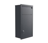 XPOtool Boîte à colis verrouillable gris anthracite 470 x 220 x 870 mm, Boîte aux lettres murale, pour colis max. 350 x 300 x 110 mm, Usage domestique courrier