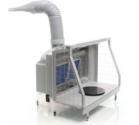 XPOtool Cabine d’aspiration pour aérographie airbrush 230 V – 52 dB – 11 m³/mn – avec Paroi d’eau et Éclairage réglable – Extraction vapeur brouillard peinture – Tatouage modélisme manucure Nail Art