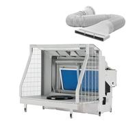 XPOtool Cabine d’Aspiration pour aérographie Airbrush 230 V - 52 DB - 11 m³/MN - avec Paroi d’Eau et Éclairage réglable - Extraction Vapeur Brouillard Peinture - Tatouage modélisme manucure Nail Art