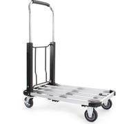 XPOtool Chariot de transport pliable Plateforme Frein de stationnement Surface extractible 150kg max