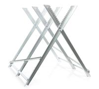 XPOtool Chevalet de sciage pliant porte bûche - 790 x 810 x 800 mm - Capacité 100 kg - en Acier galvanisé - avec Denture et 3 Suppor