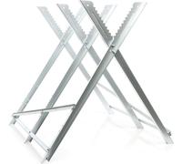 XPOtool Wiltec Chevalet de sciage Pliable Acier galvanisé 3 Support-bûches avec Denture 100kg Bois