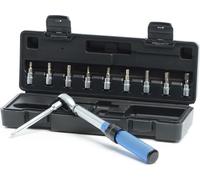 XPOtool Clé dynamométrique Set de 11 pièces 1/4" (6,35mm) 5-25Nm, Cliquet réversible, 9 Douilles S2