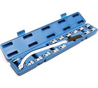 XPOtool Coffret Clés Tendeur avec 13 Embouts dont 8 Douilles 12 Pans 12 à 19 mm et 5 Profils- E, dans une mallette pratique
