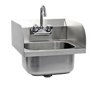 XPOtool Évier Lavabo Acier fin Gastro Cuve carrée Lave-main Lavabo Robinet