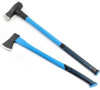 XPOtool Jeu 2x Hache à fendre – tête de 1,5 kg et 2,7 kg – Manche en Fibre de verre, Lame en Acier au carbone – Fendeur de bois de chauffage, Sylviculture, Jardin, Camping