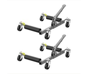 XPOtool Jeu de 2x Chariot manutention de véhicule - 720 x 610 x 180 mm/capacité de charge par cric 556 kg - pour Pneus 30 cm - Cric hydraulique Aide à la Manœuvre automobile véhicules