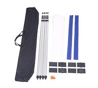XPOtool Kit Bache de protection anti-poussière 4x10m Perche télescopique réglable en hauteur 1,5-3,9m Chantier Kit Rénovation Fermeture Éclair Paroi de séparation Meubles