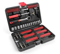 XPOtool Kit Clés à douille Bits 130pcs Cliquet réversible Boîte cliquet 104 Bits