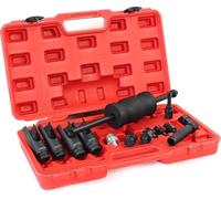 XPOtool Kit d’extracteur d’injecteur Diesel - 4 inserts 6 pans 25-30 mm - douille 6 pans creux 12,5mm (1/2") - Outil automobile avec Marteau coulissant Atelier Garage Mécanicien