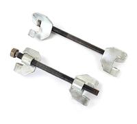 XPOtool Kit de 2 Compresseur de Ressort - Longueur 375 mm (14,8") / Longueur de Broche 340 mm/Tige carrée 375 mm - en Acier - Tendeur pour Montage Véhicule Surbaissement Automobile