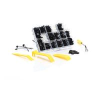 XPOtool Kit de Clips de fixation voiture - 703 pcs. - avec Obturateurs Bouchons de carrosserie Clips Vis Rivets à expansion Outil de