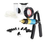 XPOtool Kit de pompe à vide et à pression - 370 x 270 x 70 mm/Surpression 0-4 bar, vide 0--2 bar - avec Manomètre 63,5 mm - Purgeur de freins manuel Testeur pour surpression et vide