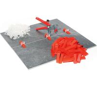 XPOtool Kit Système de Nivellement - avec 400 Cales & 400 croisillons 1,0 mm & 1x Pince - Aide Pose Carrelage pour Carreaux Mur et Sol - Chantier Carreleur