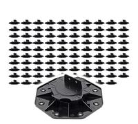 XPOtool Lot de 100x Plots de terrasse - Charge 2700 kg - Hauteur réglable 18-25 mm - en PP - Pieds de support pour Lames Dalles Lambourdes