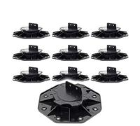 XPOtool Lot de 10x Plots de terrasse - Charge 2700 kg - Hauteur réglable 18-25 mm - en PP - Pieds de support pour Lames Dalles Lambourdes