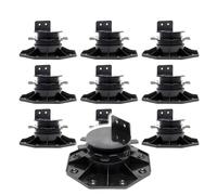 XPOtool Lot de 10x Plots de terrasse - Charge 2700 kg - Hauteur réglable 33-64 mm - en PP - Pieds de support pour Lames Dalles Lambo