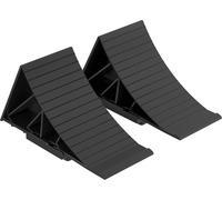XPOtool Lot de 2 Cales de roue – 220 x 90 x 110 mm – en HDPE robuste – Capacité max. 1,6 t – Sabot d’arrêt automobile pour Véhicule Remorque Voiture Camping-car Caravane – Bloque-roue Cales de frein