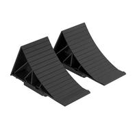 XPOtool Lot de 2 Cales de roue - 220 x 90 x 110 mm - en HDPE robuste - Capacité max. 1,6 t - Sabot d’arrêt automobile pour Véhicule
