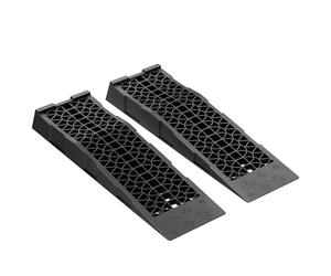 XPOtool Lot de 2 rampes Voiture d’accès Extra Plates - 700 x 200 x 78 mm - en PP Robuste - capacité Max. 3,5 t - Cales de Roue véhicule Chargement accès Caravane Camping Car Remorque