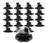 XPOtool Lot de 20x Plots de terrasse - Charge 2700 kg - Hauteur réglable 33-64 mm - en PP - Pieds de support pour Lames Dalles Lambourdes