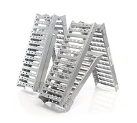 Wiltec Lot de 2X Rampe d’accès articulée - 2-Fois Pliable - 1820 x 230 x 50 mm - capacité Max. 680 kg - en Acier - Rampe de Chargement d'entretien d'accès Utilitaire Moto ATV Quad remorque