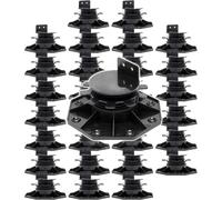 XPOtool Lot de 30x Plots de terrasse – Charge 2700 kg – Hauteur réglable 33-64 mm – en PP – Pieds de support pour Lames Dalles Lambourdes