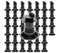 XPOtool Lot de 40x Plots de terrasse - Charge 2700 kg - Hauteur réglable 140-210 mm - en PP - Pieds de Support pour Lames Dalles Lambourdes
