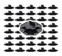 XPOtool Lot de 40x Plots de terrasse - Charge 2700 kg - Hauteur réglable 18-25 mm - en PP - Pieds de support pour Lames Dalles Lambourdes