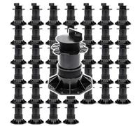 XPOtool Lot de 50x Plots de terrasse - Charge 2700 kg - Hauteur réglable 140-210 mm - en PP - Pieds de Support pour Lames Dalles Lambourdes