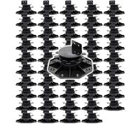 XPOtool Lot de 50x Plots de terrasse - Charge 2700 kg - Hauteur réglable 33-64 mm - en PP - Pieds de support pour Lames Dalles Lambourdes