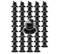 XPOtool Lot de 50x Plots de terrasse - Charge 2700 kg - Hauteur réglable 60-128 mm - en PP - Pieds de Support pour Lames Dalles Lambourdes