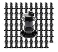 XPOtool Lot de 80x Plots de terrasse - Charge 2700 kg - Hauteur réglable 140-210 mm - en PP - Pieds de support pour Lames Dalles Lambourdes