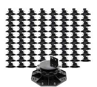 XPOtool Lot de 80x Plots de terrasse - Charge 2700 kg - Hauteur réglable 33-64 mm - en PP - Pieds de support pour Lames Dalles Lambourdes