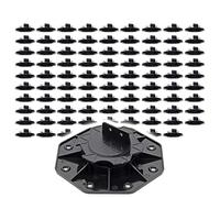 XPOtool Lot de 90x Plots de terrasse - Charge 2700 kg - Hauteur réglable 18-25 mm - en PP - Pieds de support pour Lames Dalles Lambourdes