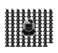 XPOtool Lot de 90x Plots de terrasse - Charge 2700 kg - Hauteur réglable 60-128 mm - en PP - Pieds de Support pour Lames Dalles Lambourdes