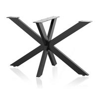 XPOtool Pied de Table Spider Piètement en Acier 71x68x120cm Forme Araignée en Noir Support Surface Travail Pied de meuble Matériel d